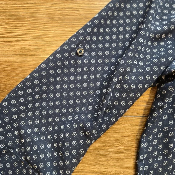 MAURICES Blue Polka Dot 3/4 Sleeve Popover Blouse Shirt Top XL - Picture 4 of 8